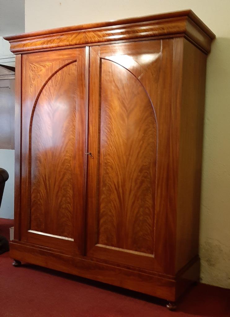 Antieke mahoniehouten biedermeier kast, Ophalen of Verzenden