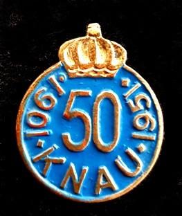 K.N.A.U 1901-1951 -50- speld, Verzamelen, Speldjes, Pins en Buttons, Ophalen of Verzenden, Nieuw, Sport, Speldje of Pin