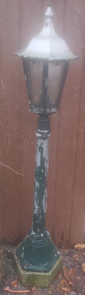 Lantaarnpaal opknapper 1,17 hoog, Tuin en Terras, Ophalen, Gebruikt, Staande lamp, Netvoeding