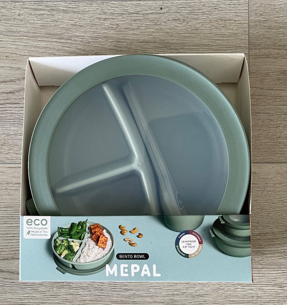 Mepal Bento Bowl / Magnetronschaal incl bestek, Ophalen of Verzenden, Nieuw, Kunststof, Groen