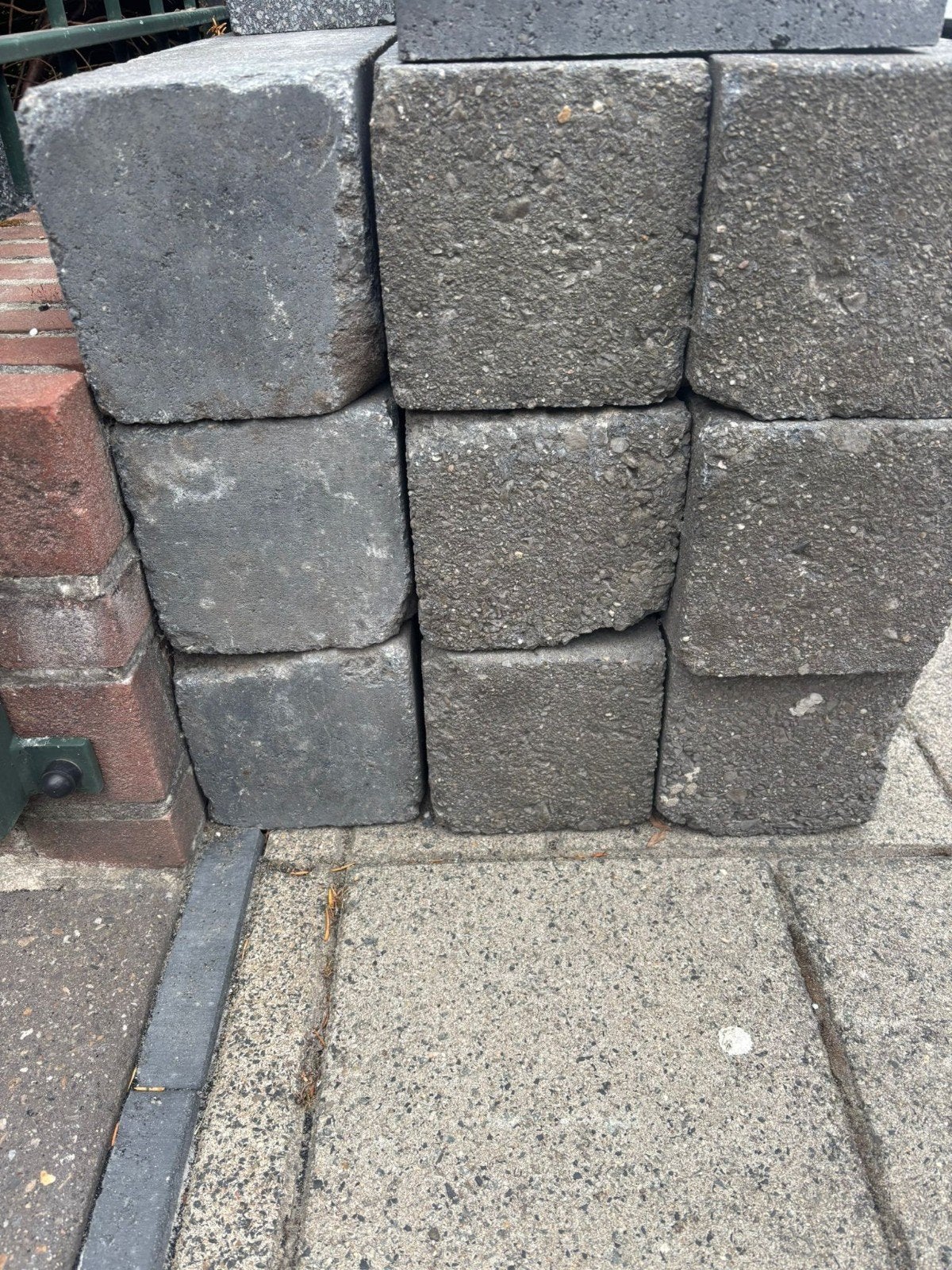 Betonnen stapelblokken - grijs, Tuin en Terras, Tegels en Klinkers, Ophalen, Gebruikt, Overige typen, 10 m² of meer