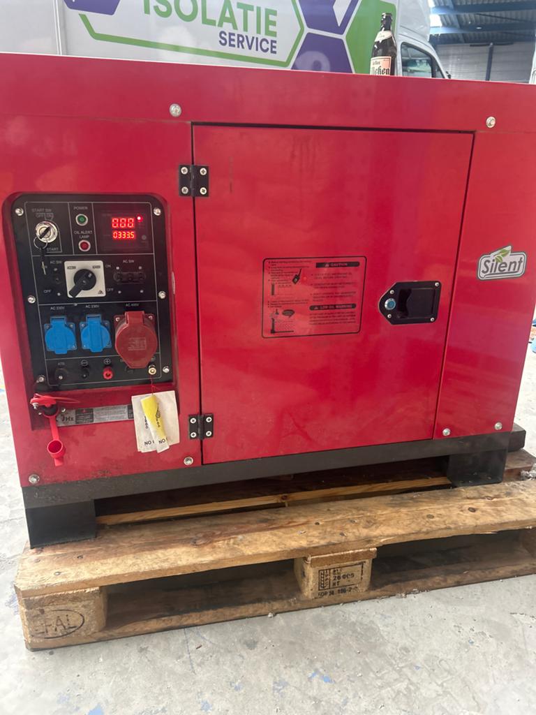 MW Tools DG100E Stille Diesel Aggregaat 15kVA, Ophalen, Gebruikt, Elektrisch startend, Dieselolie