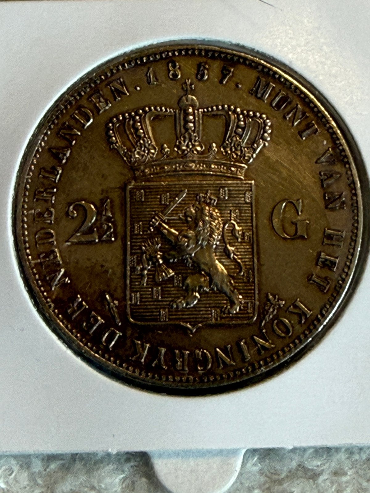 Rijksdaalder 1857 Willem III, Koning Willem III, Zilver, Ophalen of Verzenden, Losse munt