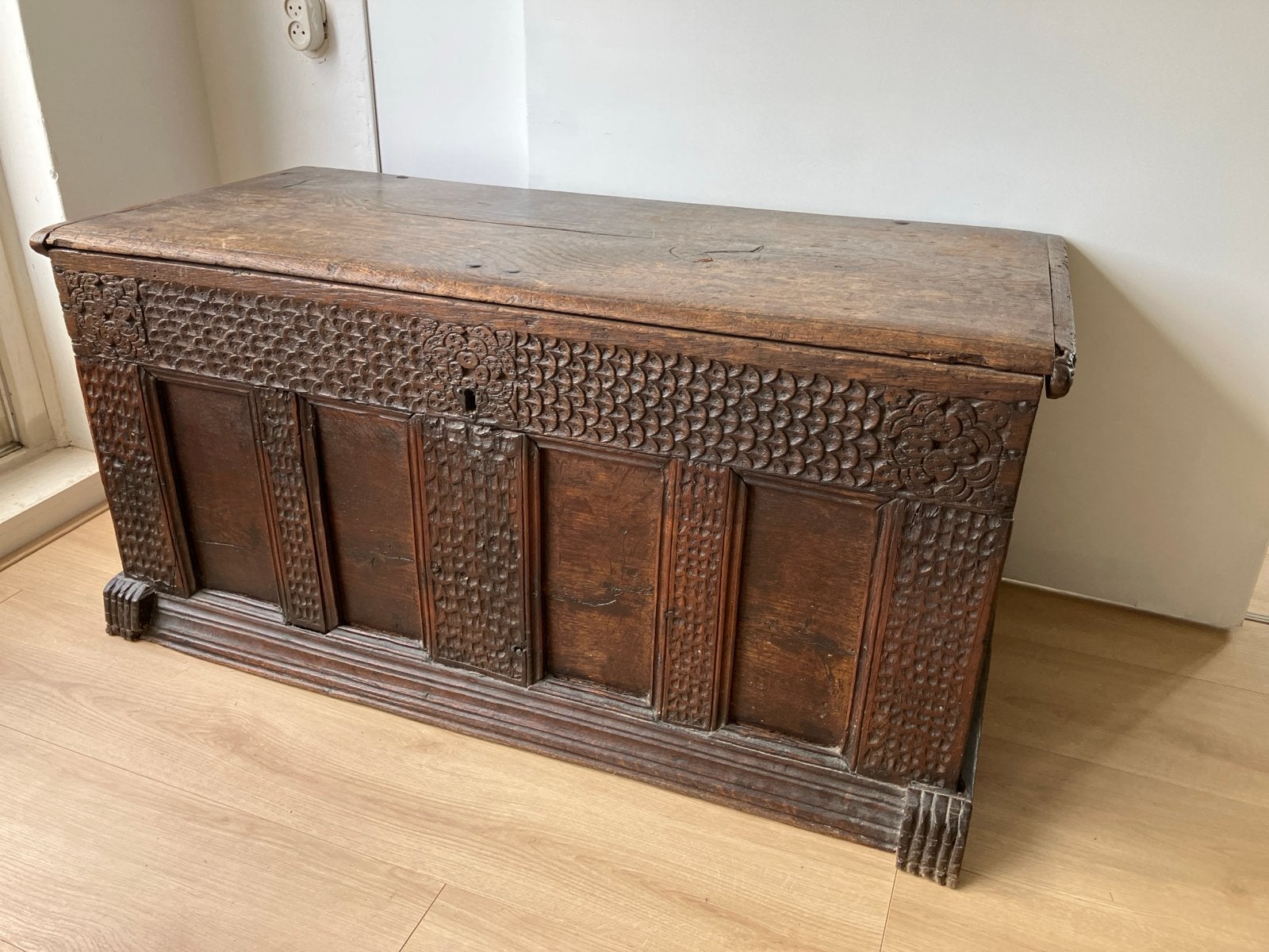 Gratis op te halen: Antieke Eiken Kist (125-80-60cm), Antiek en Kunst, Ophalen