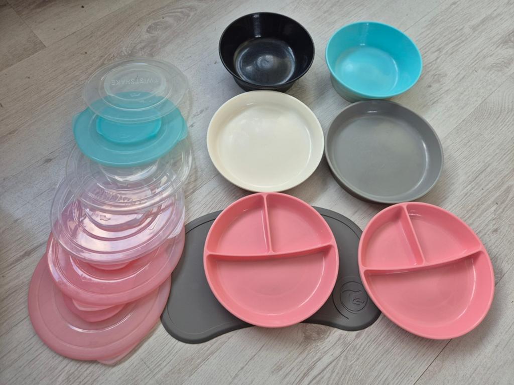 Twistshake Complete Borden Set met Antislip Mat, Ophalen of Verzenden, Zo goed als nieuw, Overige typen