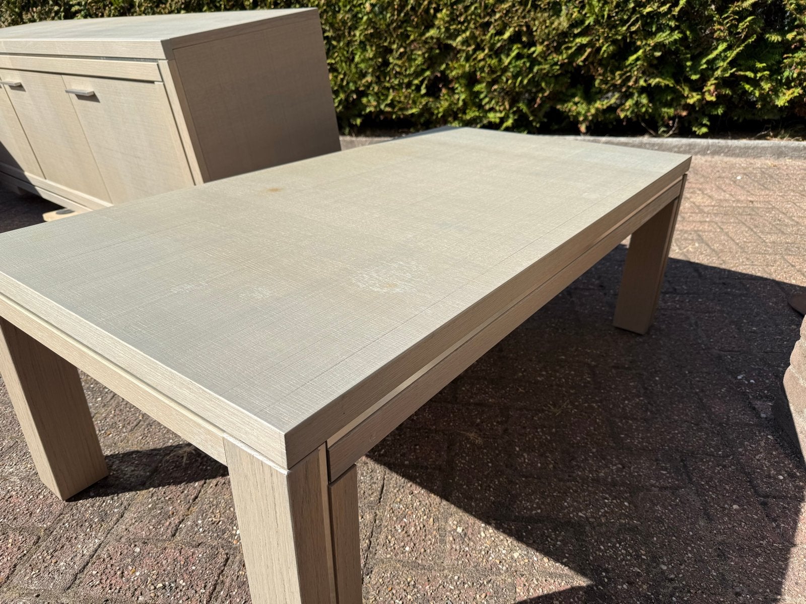 Karel Mintjens Salon Tafel, Huis en Inrichting, Ophalen, Gebruikt, 100 tot 150 cm, Eikenhout