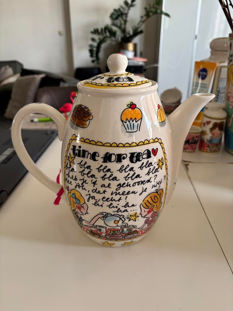 Blond Amsterdam theepot met theemuts - Time for Tea, Ophalen of Verzenden, Zo goed als nieuw
