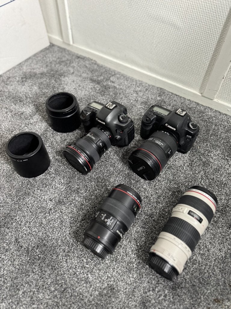 Complete Canon set: 5DS R, 5D II, 4x L-lens, flitsers, Audio, Tv en Foto, Ophalen, Gebruikt, Spiegelreflex, Canon