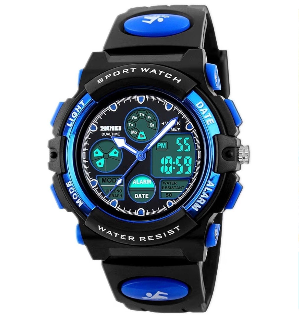 SKMEI Sport Horloge - Digitaal & Analoog - Waterbestendig, Ophalen of Verzenden, Nieuw, Meerkleurig, Jongen of Meisje