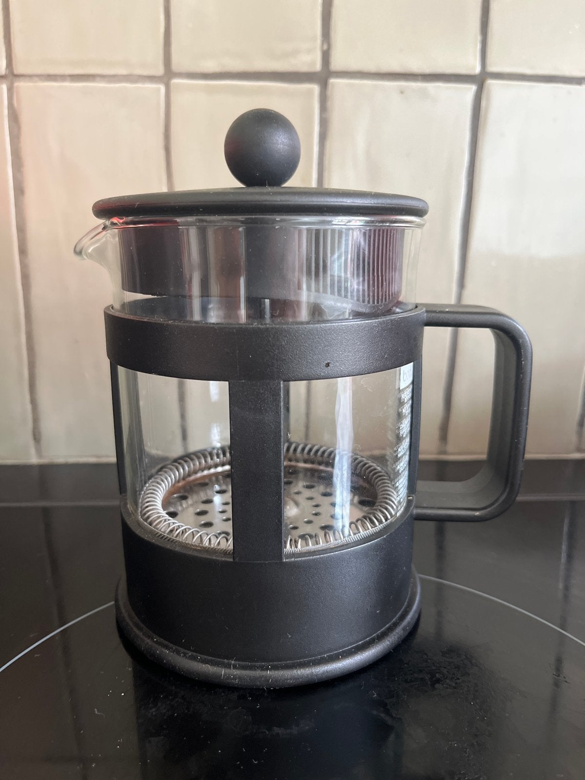 Bodum Glazen Cafetière / French Press - Zwart, Ophalen, Zo goed als nieuw, Zwart, Overige merken