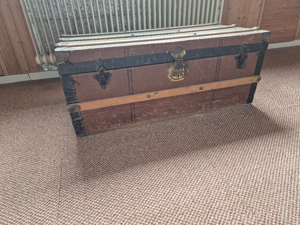 Mooie authentieke vintage hutkoffer, Antiek en Kunst, Ophalen