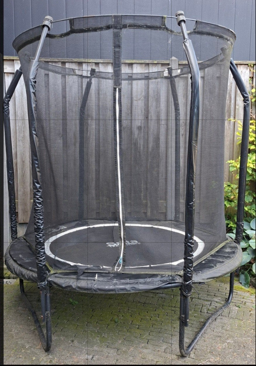 Salta trampoline 180 cm zwart, veiligheidsnet beschadigd, Ophalen of Verzenden