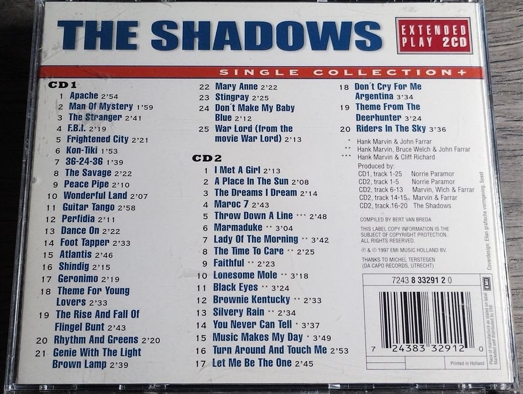 The Shadows ‎- Single Collection [2 CD], Ophalen of Verzenden, Zo goed als nieuw