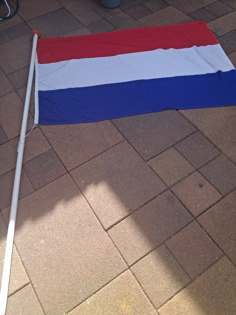 Vlag met stok, Diversen, Vlaggen en Wimpels, Ophalen, Zo goed als nieuw