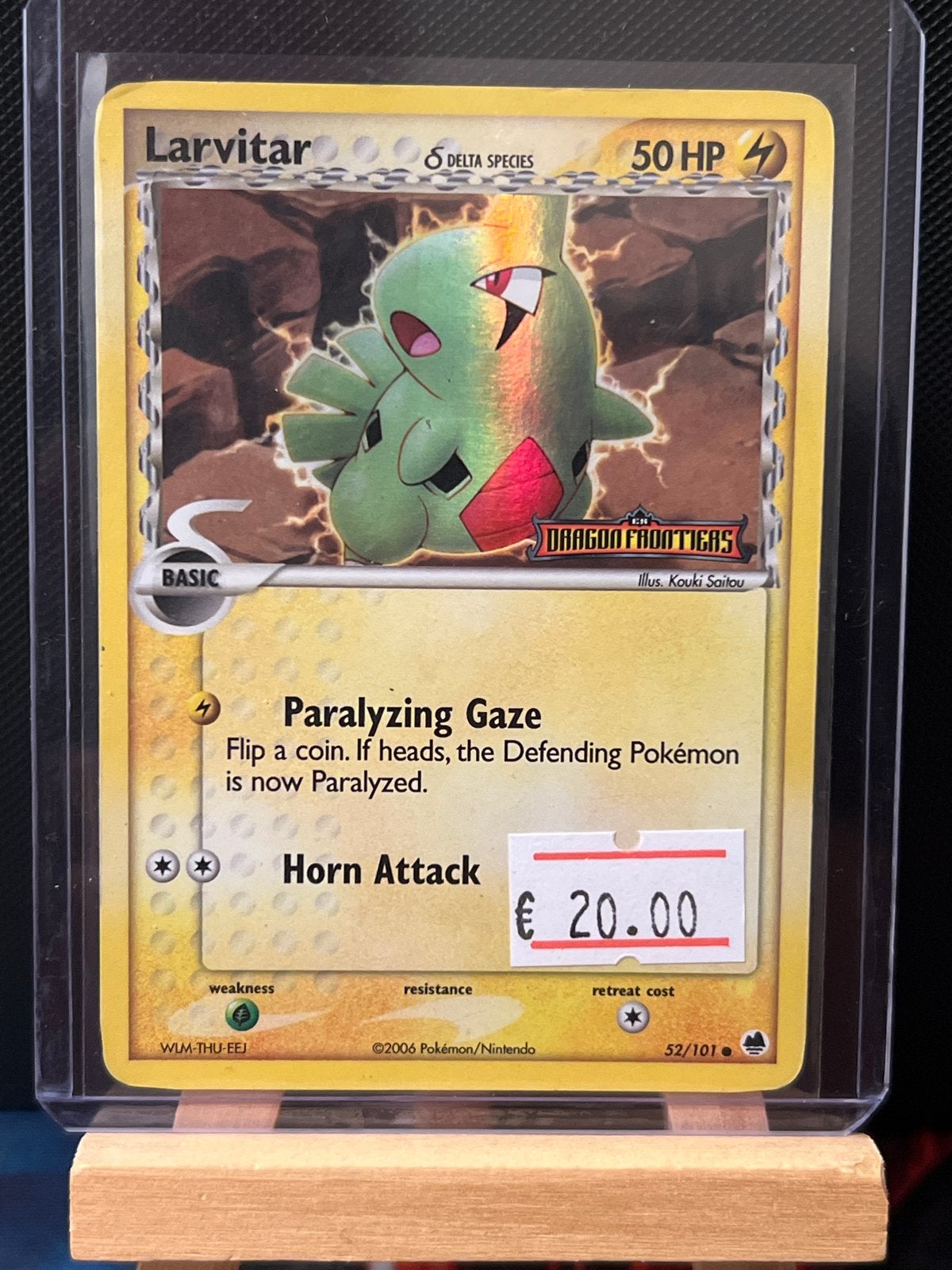 Larvitar Delta Species Dragon Frontiers Pokemon Kaart, Ophalen of Verzenden, Zo goed als nieuw, Losse kaart