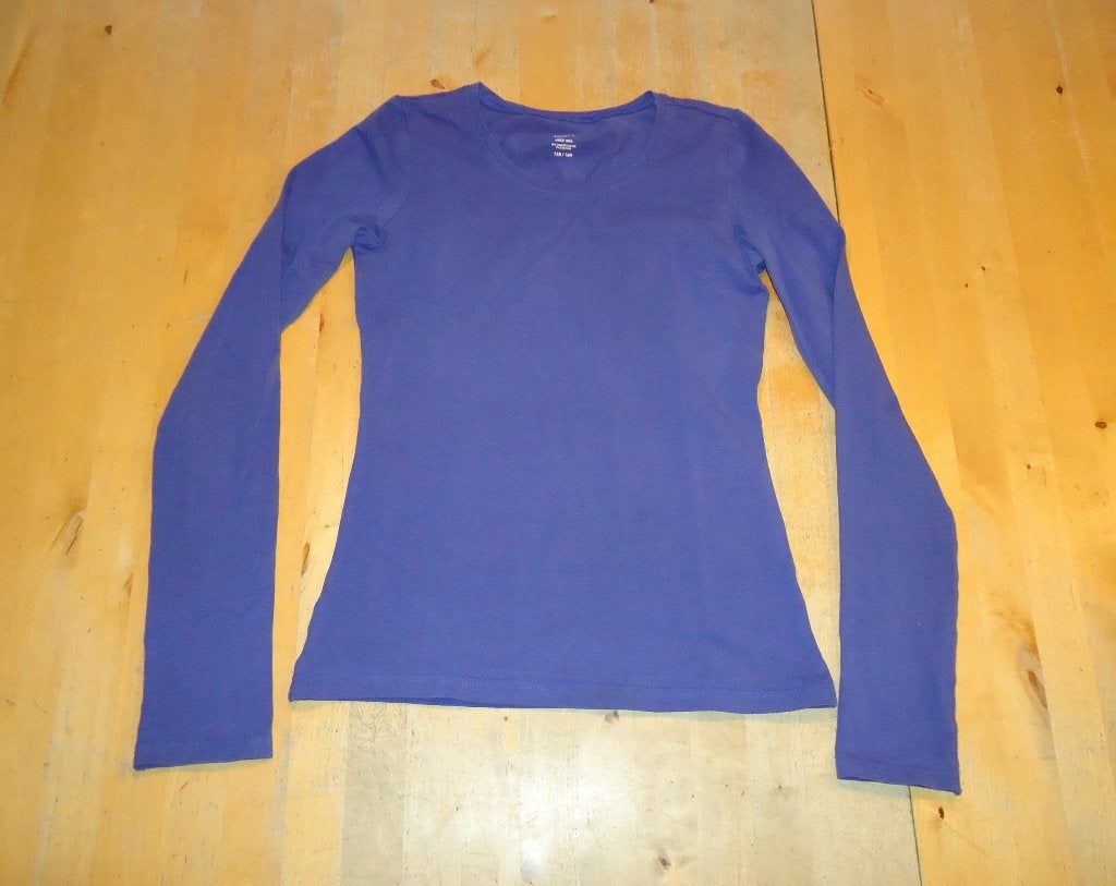 Leuke effen longsleeve shirt maat 158 - 164 (K416), Kinderen en Baby's, Ophalen of Verzenden, Zo goed als nieuw, Meisje, Shirt of Longsleeve