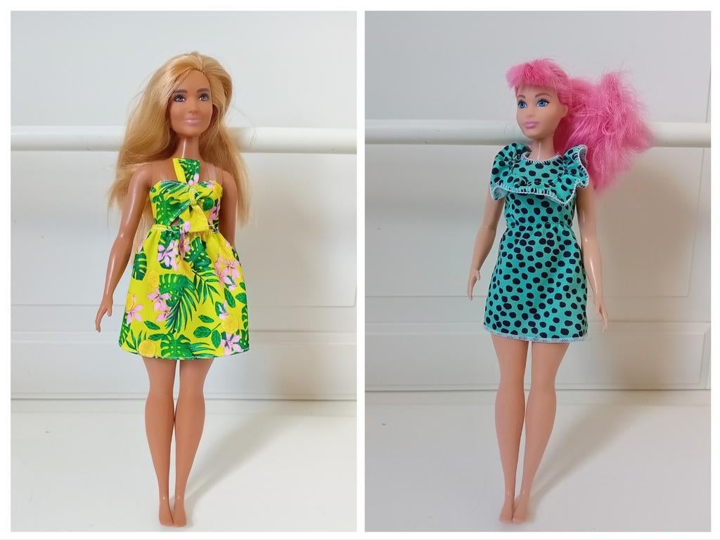 Curvy Barbies Fashionistas Tropical + roze haar, Ophalen of Verzenden, Zo goed als nieuw, Barbie