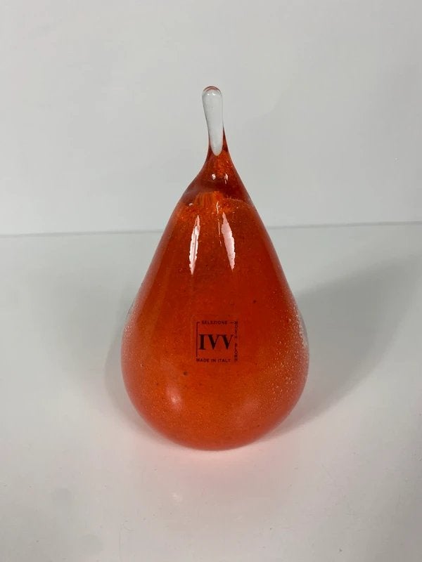 IVV Italiaanse Glazen Peer – Oranje, Gebruikt, Overige stijlen, Ophalen of Verzenden, Oranje