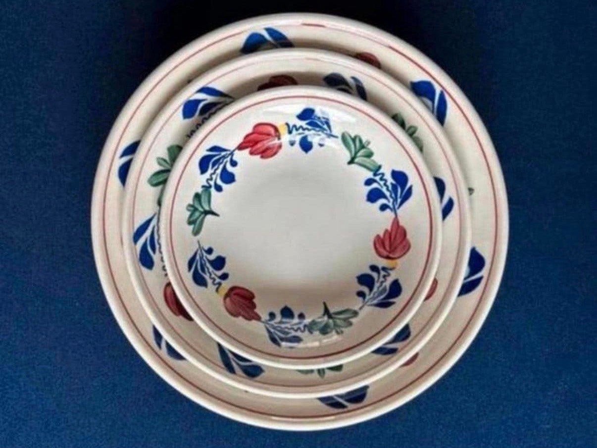 Boerenbont set diamantschaaltjes, Ophalen of Verzenden, Zo goed als nieuw, Aardewerk, Schaal of Schalen