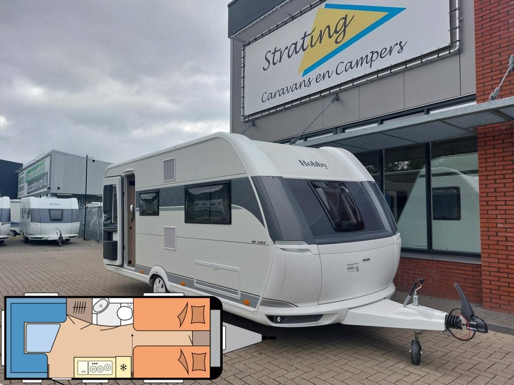 Hobby De Luxe 495 UL NIEUW BINNEN MODEL 2026!!, Schokbreker, Rondzit, Hobby, Bedrijf