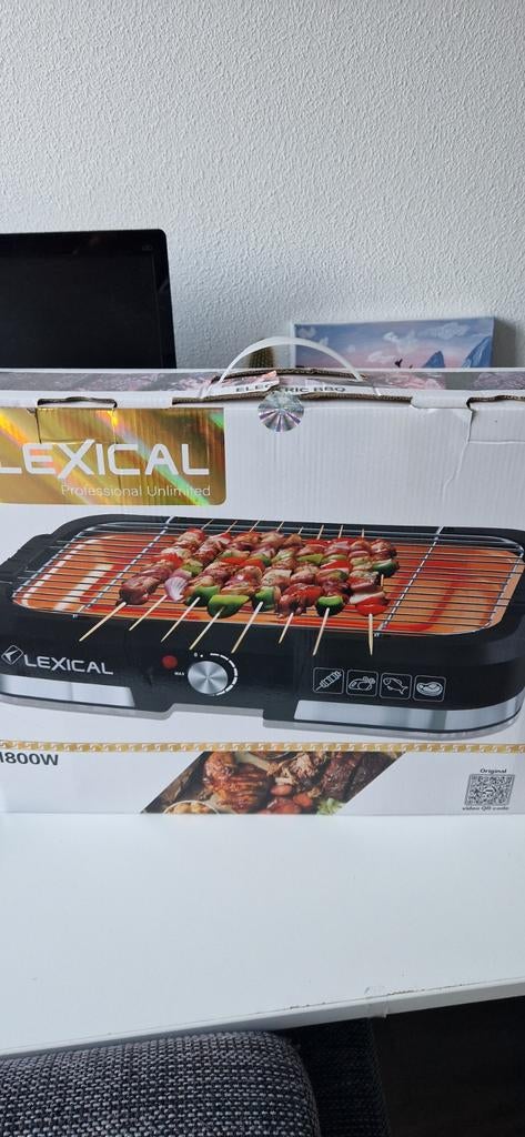Lexical elektrische BBQ 1800W, Ophalen of Verzenden, Nieuw, Lexical