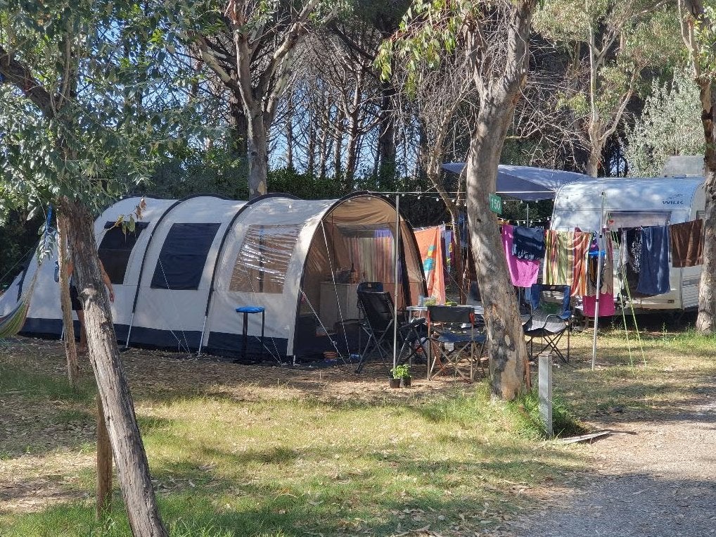 Degelijke kampeer tent, Obelink Familia 4, Ophalen, Gebruikt, Tot en met 4