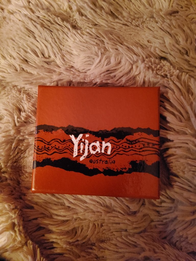 Yijan onderzetters 6x Aboriginal art Injalak | nieuw in doos, Oranje, Kurk, Glasonderzetter, Nieuw
