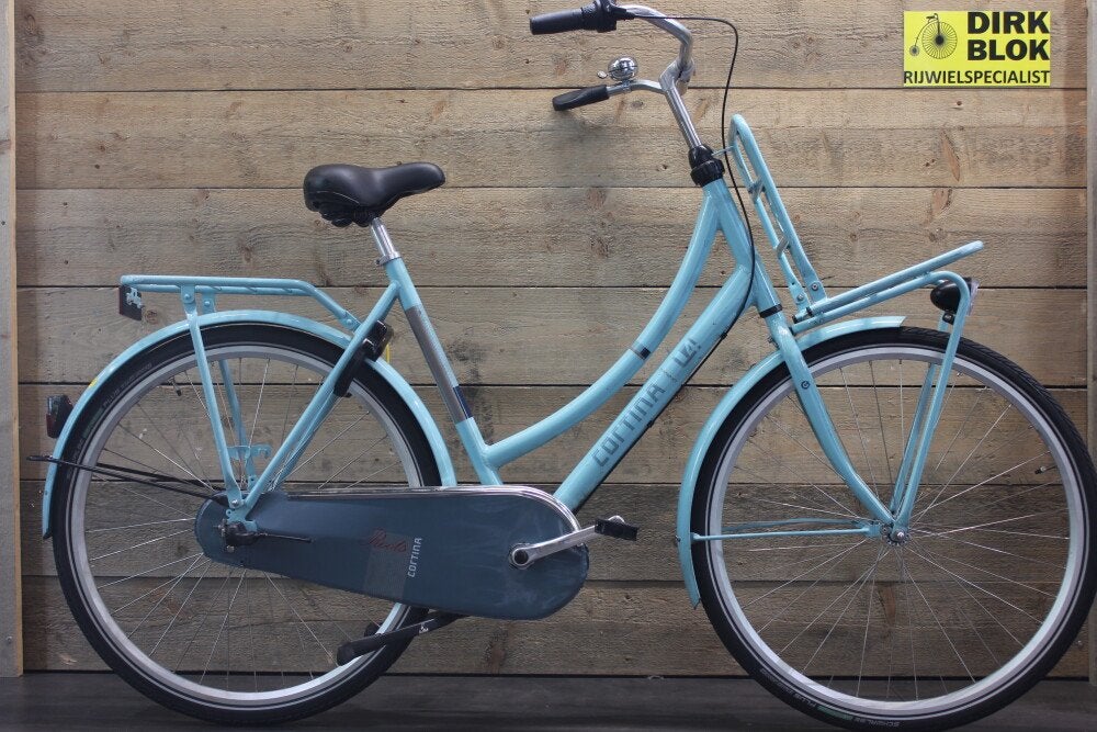 Cortina U4 transportfiets R3 D57 Turquoise + 3 mnd garantie, Fietsen en Brommers, Niet ingevuld, Gebruikt, Niet ingevuld, Niet ingevuld