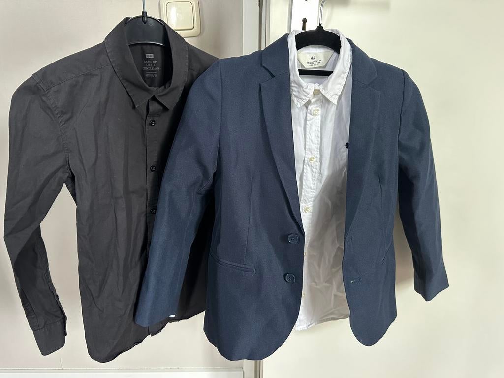 Kledingset 3 stuks maat 122/128 samen € 15,-, Ophalen, Zo goed als nieuw, Jongen, Overhemd of Blouse