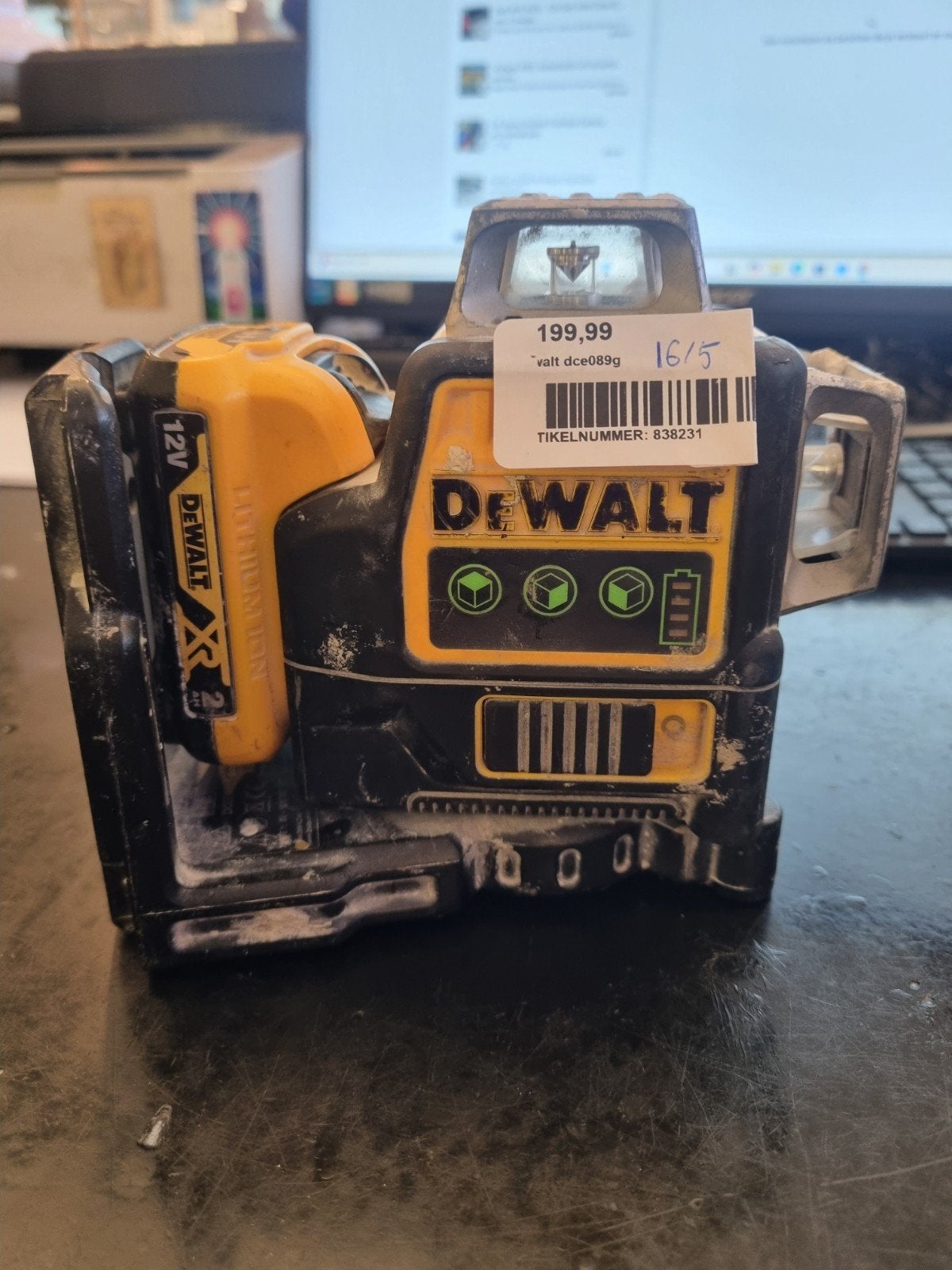 DeWalt DCE089G Groene Kruislijnlaser 12V met accu, Doe-het-zelf en Verbouw, Meetapparatuur, Stanley Black & Decker, 210 Bath Road, Slough, Berkshire, SL1 3YD, Verenigd Koninkrijk