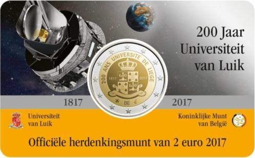 2 Euro Belgie 2017 - Universiteit van Luik - BU Coincard N/F, Verzenden, België, 2 euro, Losse munt