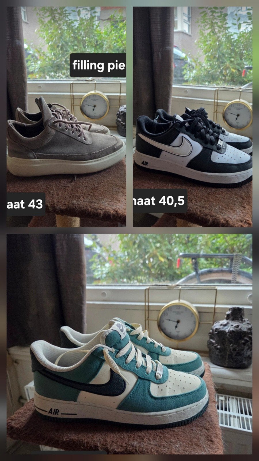 Diverse sneakers: Nike Air Force 1 & Filling Pieces, Overige kleuren, Ophalen of Verzenden, Sneakers of Gympen, Gedragen