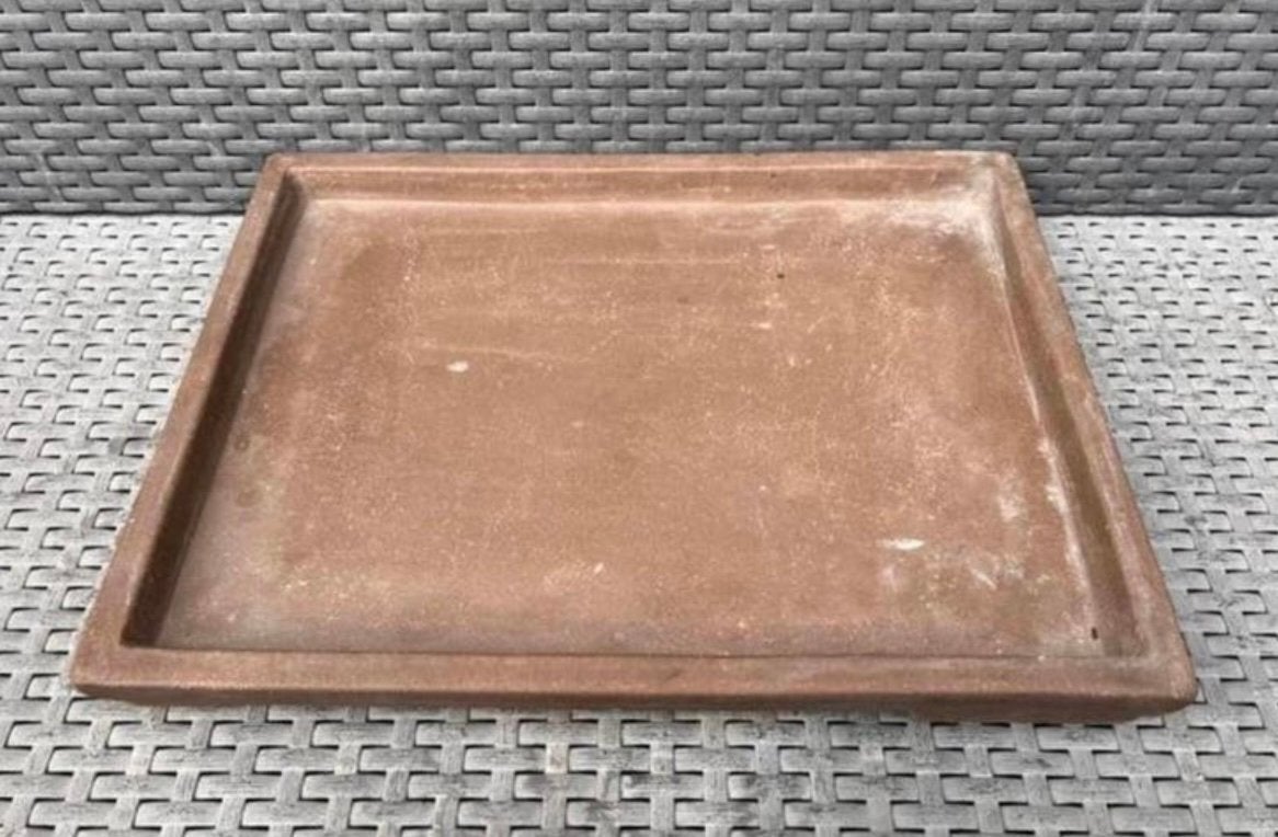 Bonsai onderzetter bruin ongeglazuurd gemerkt 36x27,3x3,6, 25 tot 40 cm, Ophalen of Verzenden, Zo goed als nieuw, Minder dan 40 cm