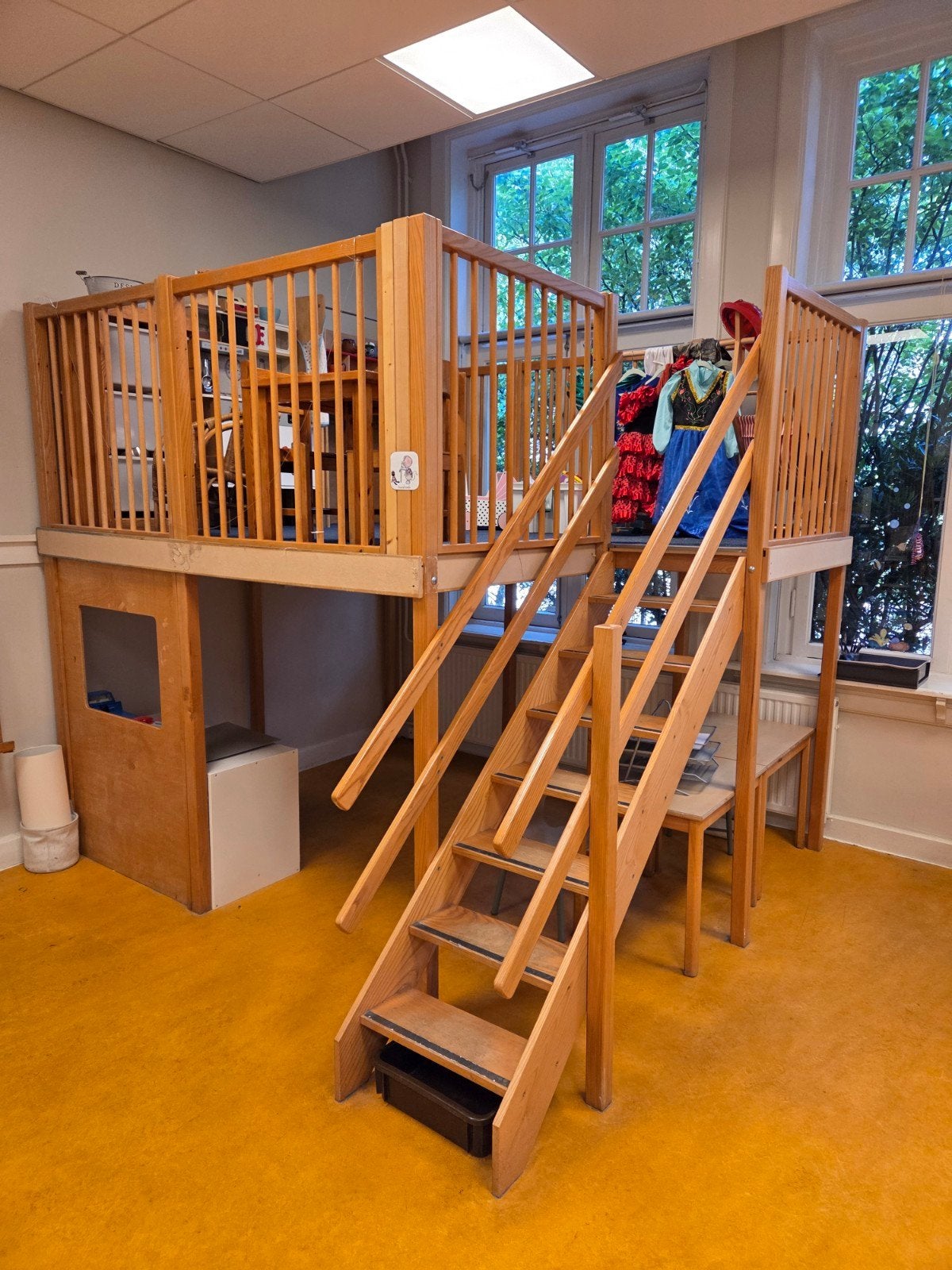 Houten Speelzolder met trap voor Kinderen, Ophalen, Gebruikt