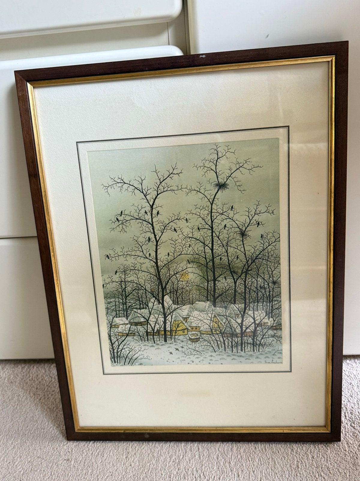 Winterlandschap geschilderd door Ivan Lackovic, Antiek en Kunst, Kunst | Schilderijen | Klassiek, Ophalen, Realistisch, Landschap