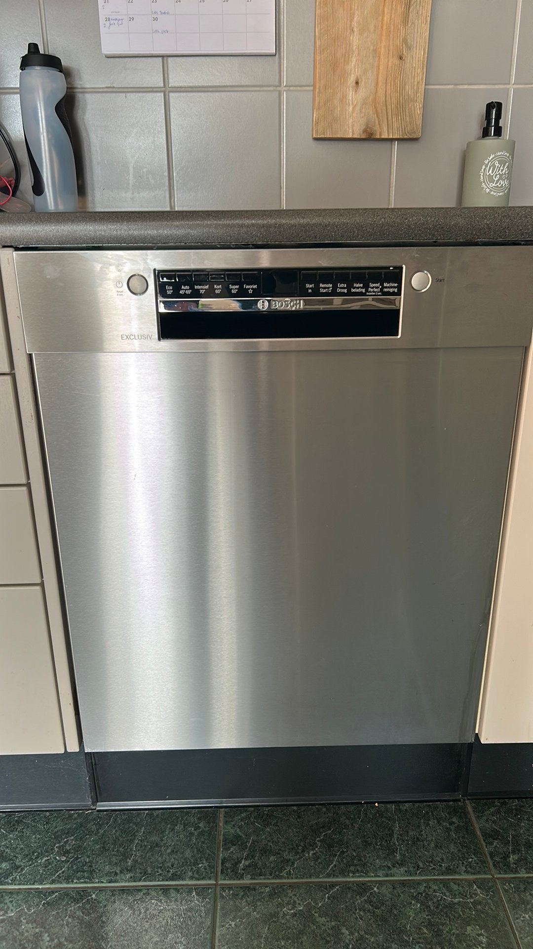 Bosch exclusiv vaatwasser, vrijstaand/inbouw RVS- kleur, Ophalen, Zo goed als nieuw, 85 tot 90 cm