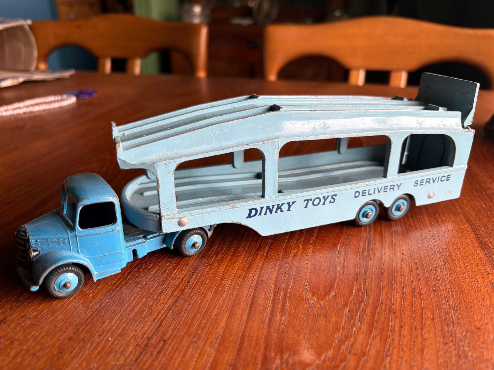 DINKY TOYS 982 BEDFORD CAR TRANSPORT & LOADING RAMP, Ophalen of Verzenden, Zo goed als nieuw, Bus of Vrachtwagen, Overige merken