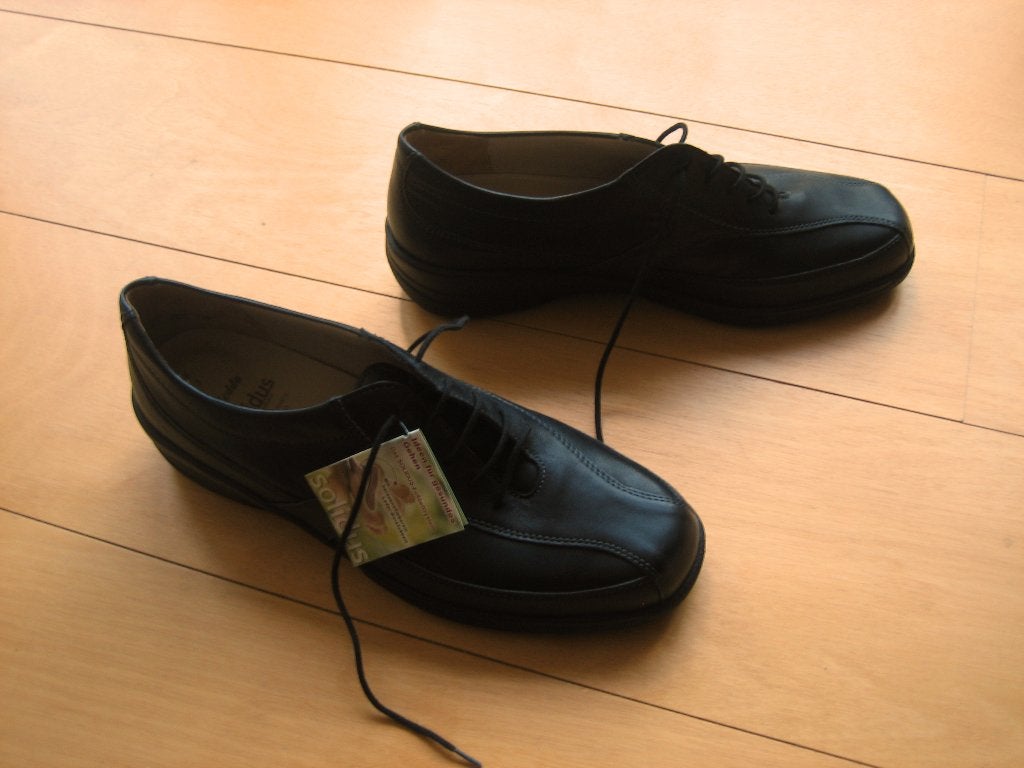 Nieuw! Zwart leren comfort-veterschoen SOLIDUS 8-J snazzeys, Schoenen met lage hakken, Solidus, Verzenden, Zwart