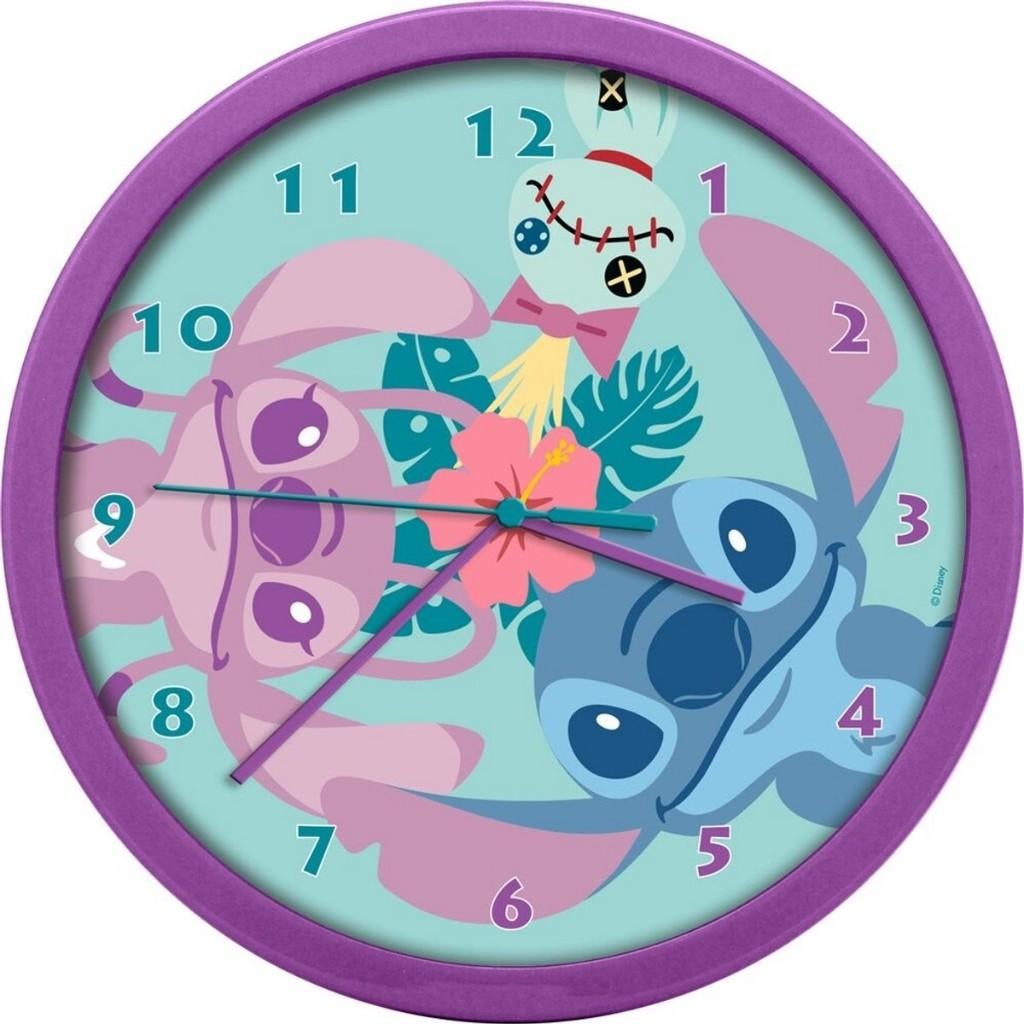 Stitch en Angel Wandklok - Disney Klok, Stitch, Nieuw, Ophalen of Verzenden, Nvt