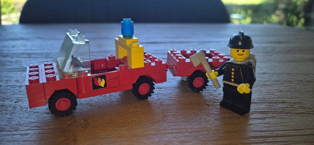Lego 640 Brandweerauto met aanhanger, Kinderen en Baby's, Lego, Inclusief instructies, Ophalen of Verzenden, Complete set
