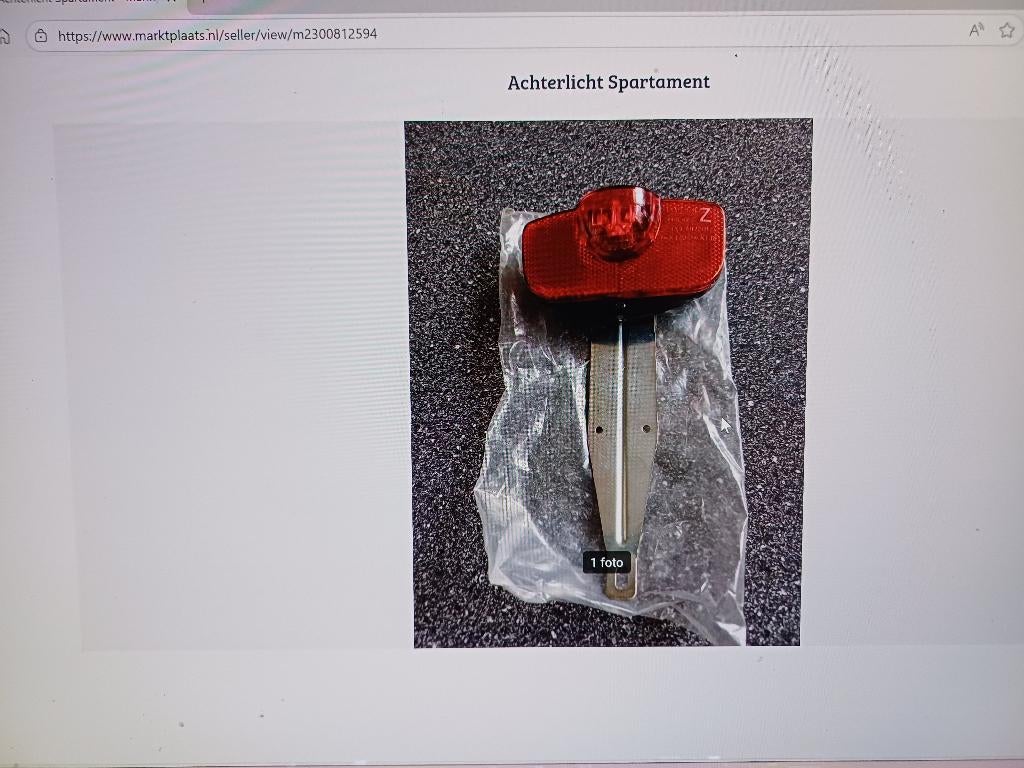 Achterlicht Spartament, Dynamo, Waterbestendig, Achterlicht, Nieuw