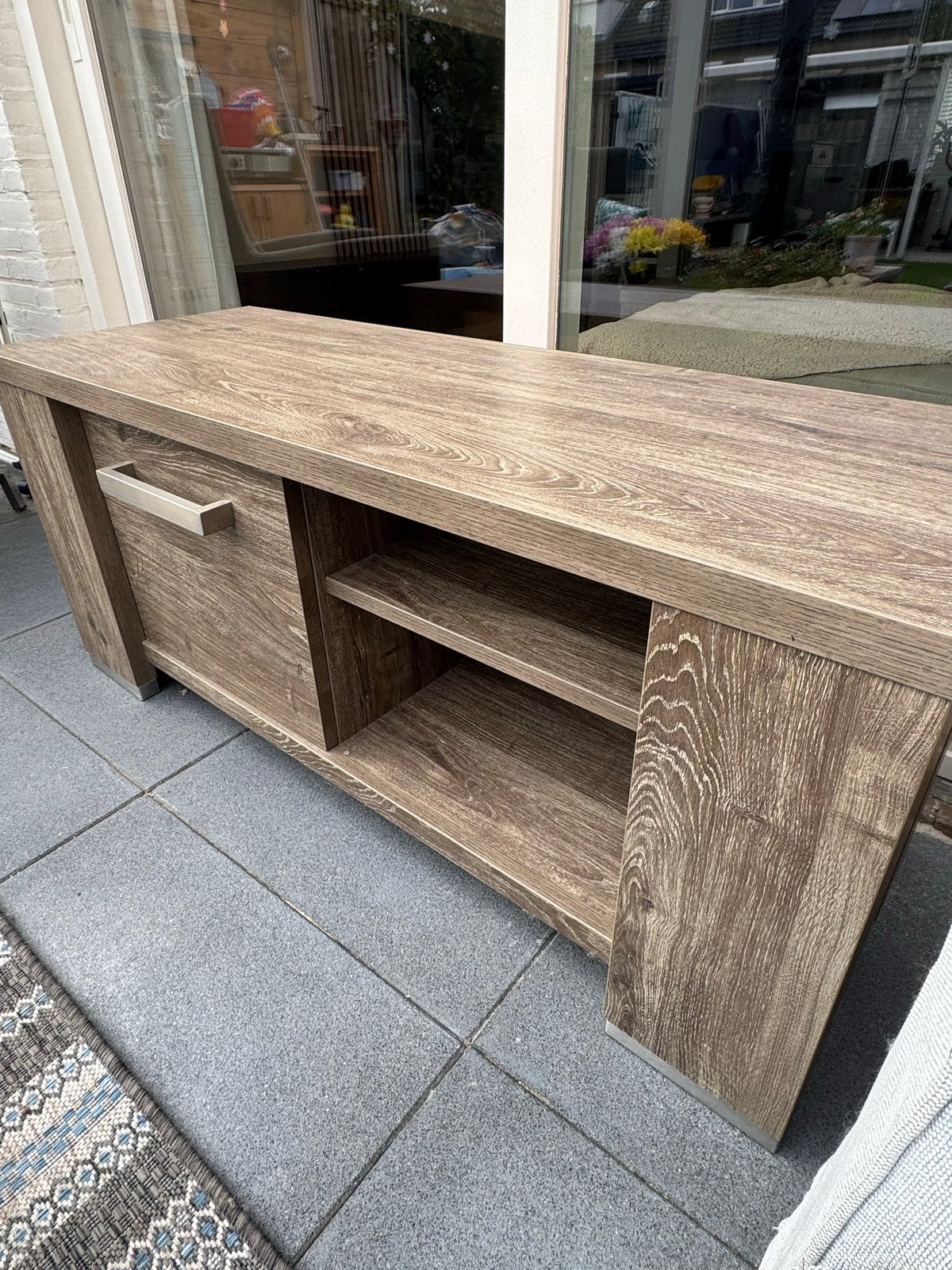 Salontafel en TV-meubel met opbergruimte merk Lamulux., Ophalen, Gebruikt, 100 tot 150 cm, 50 tot 100 cm