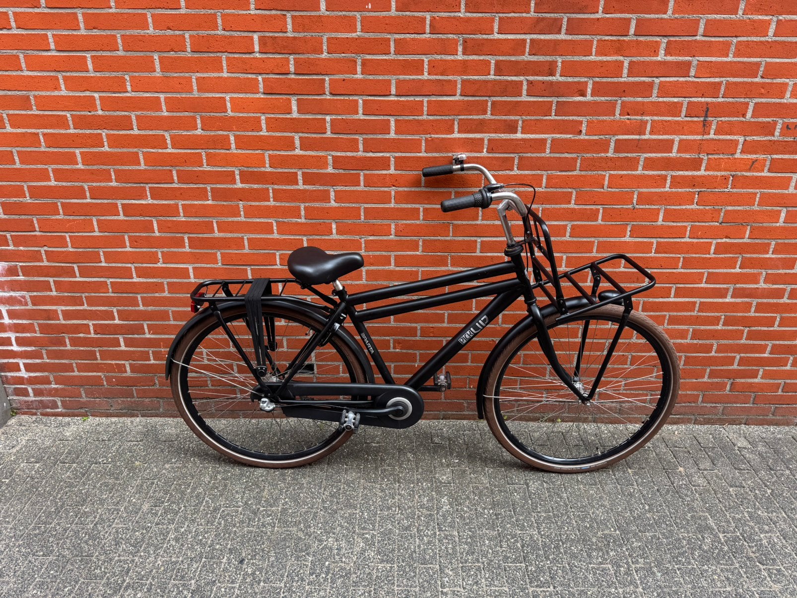 Zwarte herenfiets Sparta Pickup 28 inch 3 versnellingen 49cm, Ophalen, Terugtraprem, Sparta, Versnellingen