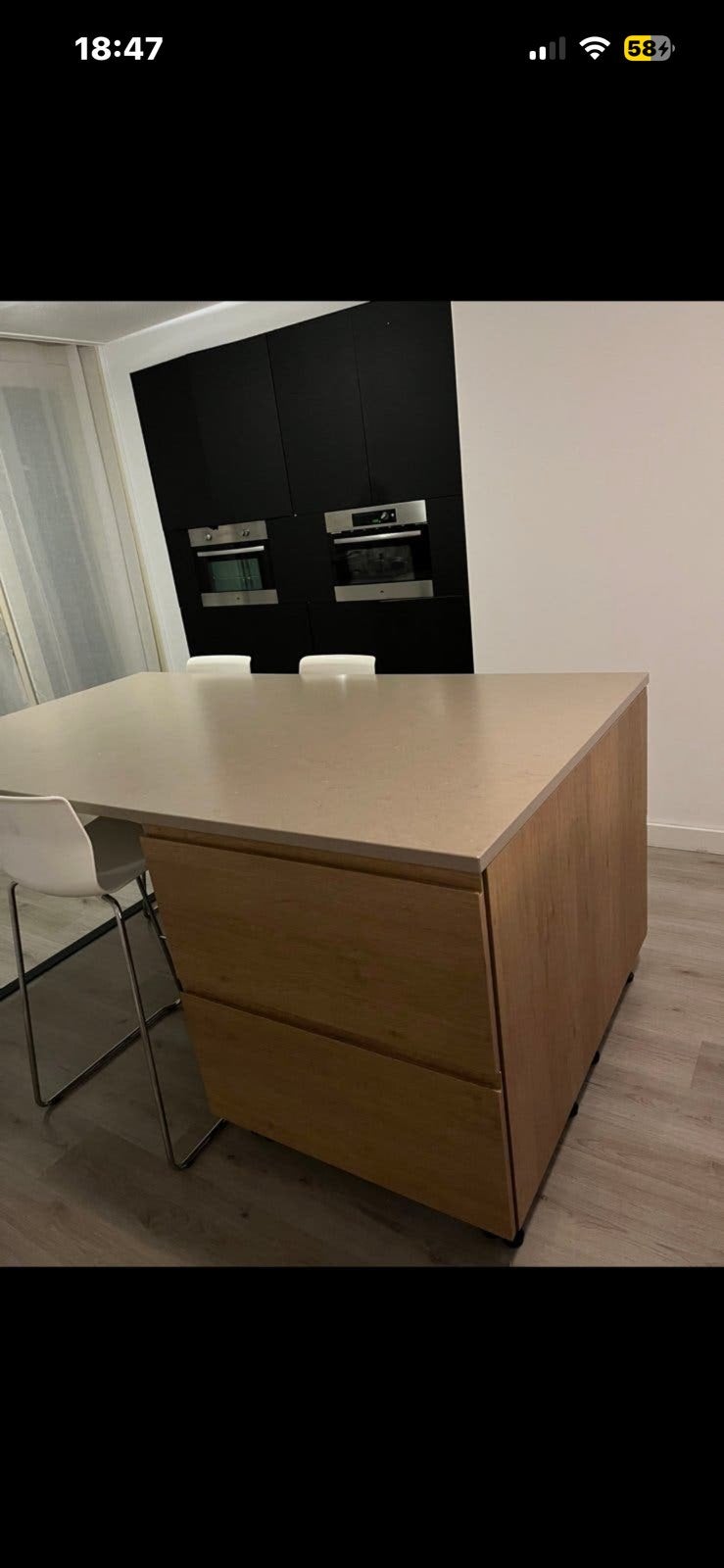 Keuken eiland bar eettafel KVIK keukens, Ophalen, Zo goed als nieuw, 50 tot 100 cm, Minder dan 100 cm