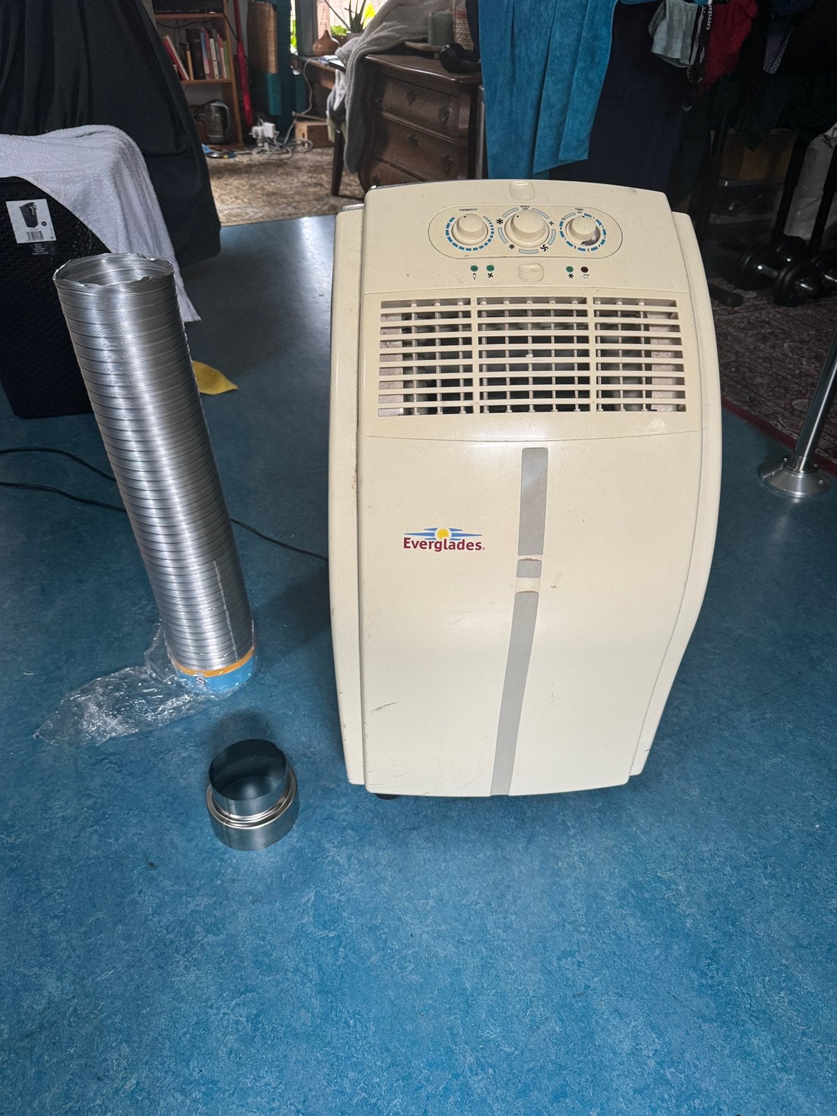 Mobiele airco Everglades met afvoerbuis, Ophalen, Minder dan 60 m³, 3 snelheden of meer, Zo goed als nieuw