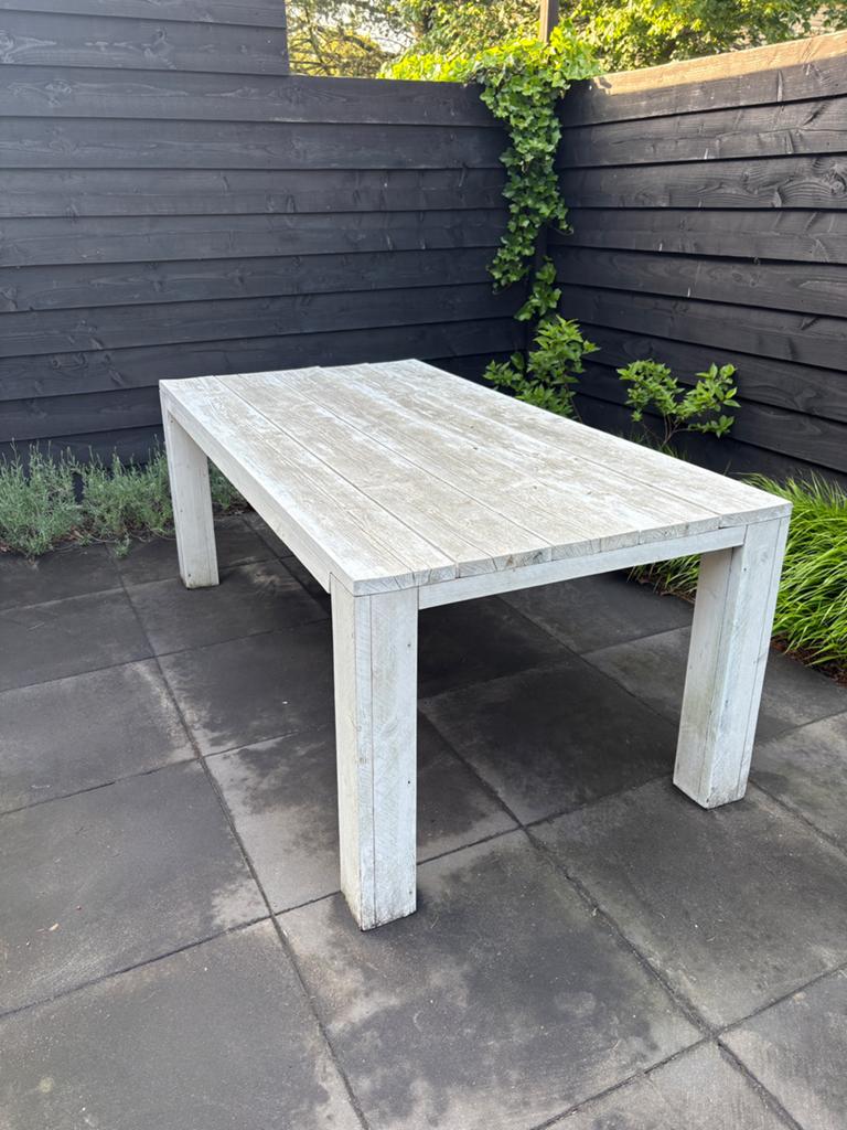 Tuintafel steigerhout, Tuin en Terras, Tuintafels, Gebruikt, Rechthoekig, Hout, Ophalen