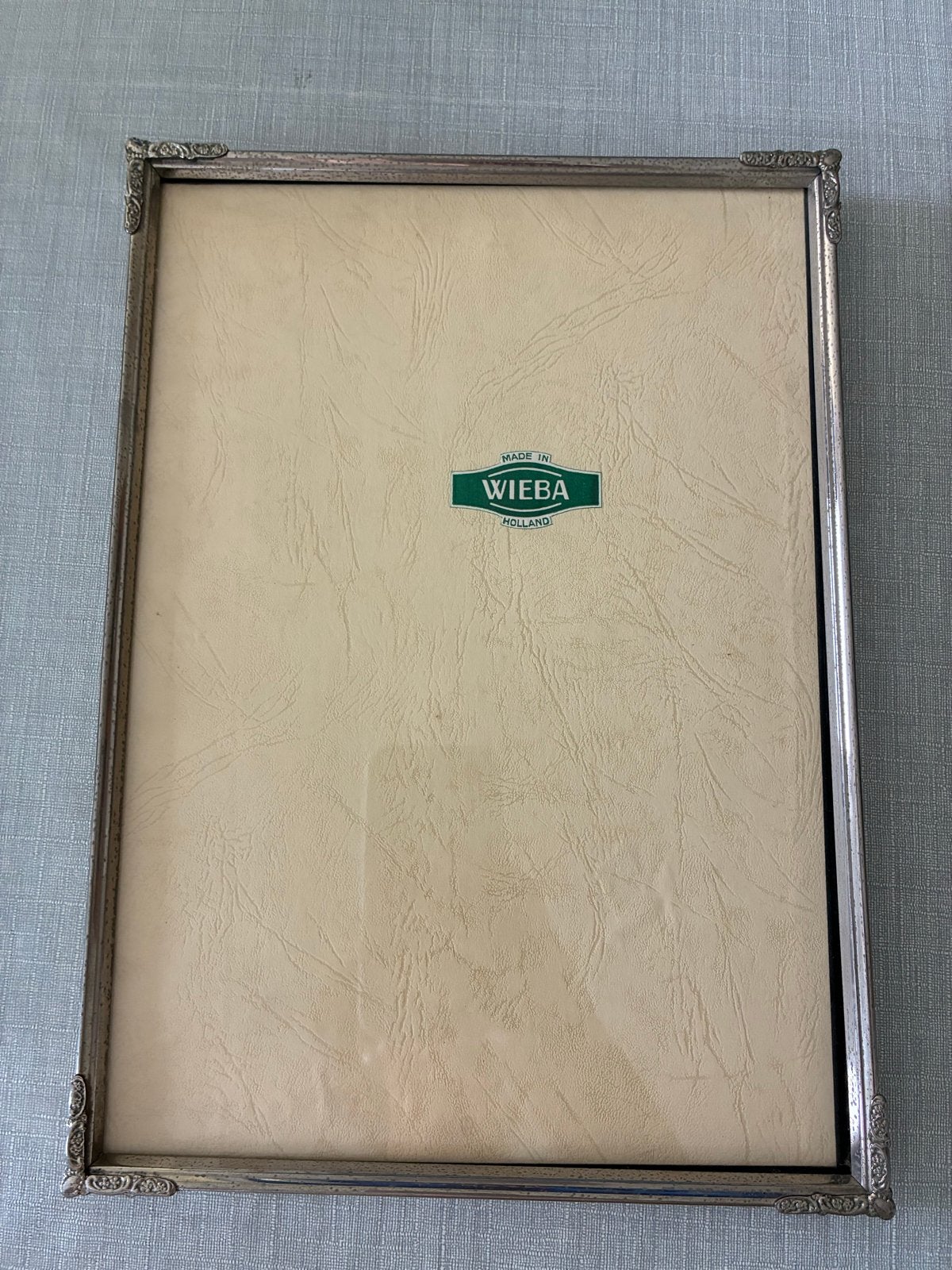 Vintage Wieba Holland fotolijst, zilverkleurig metaal |20x28, Minder dan 50 cm, Gebruikt, 50 tot 75 cm, Metaal of Aluminium