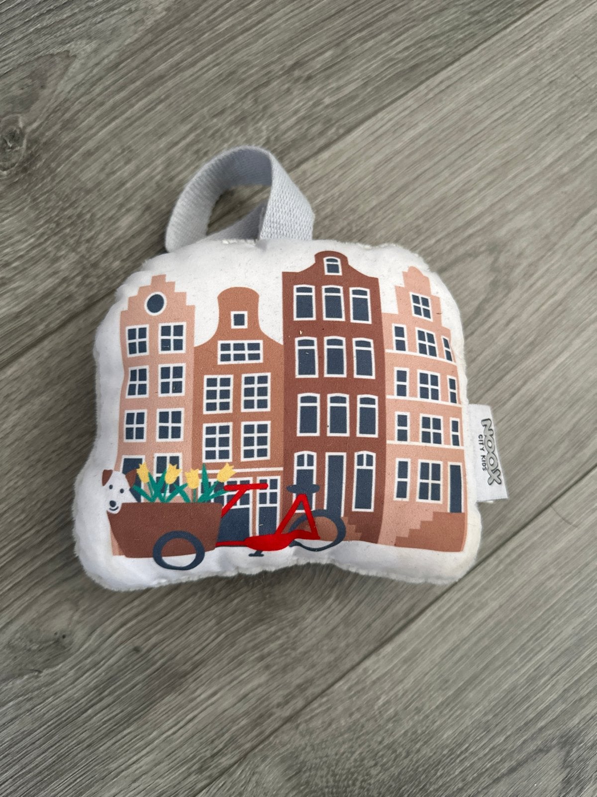 Knuffel Amsterdamse grachtenpandjes met fiets, Ophalen, Overige merken, Overige karakters, Overige typen