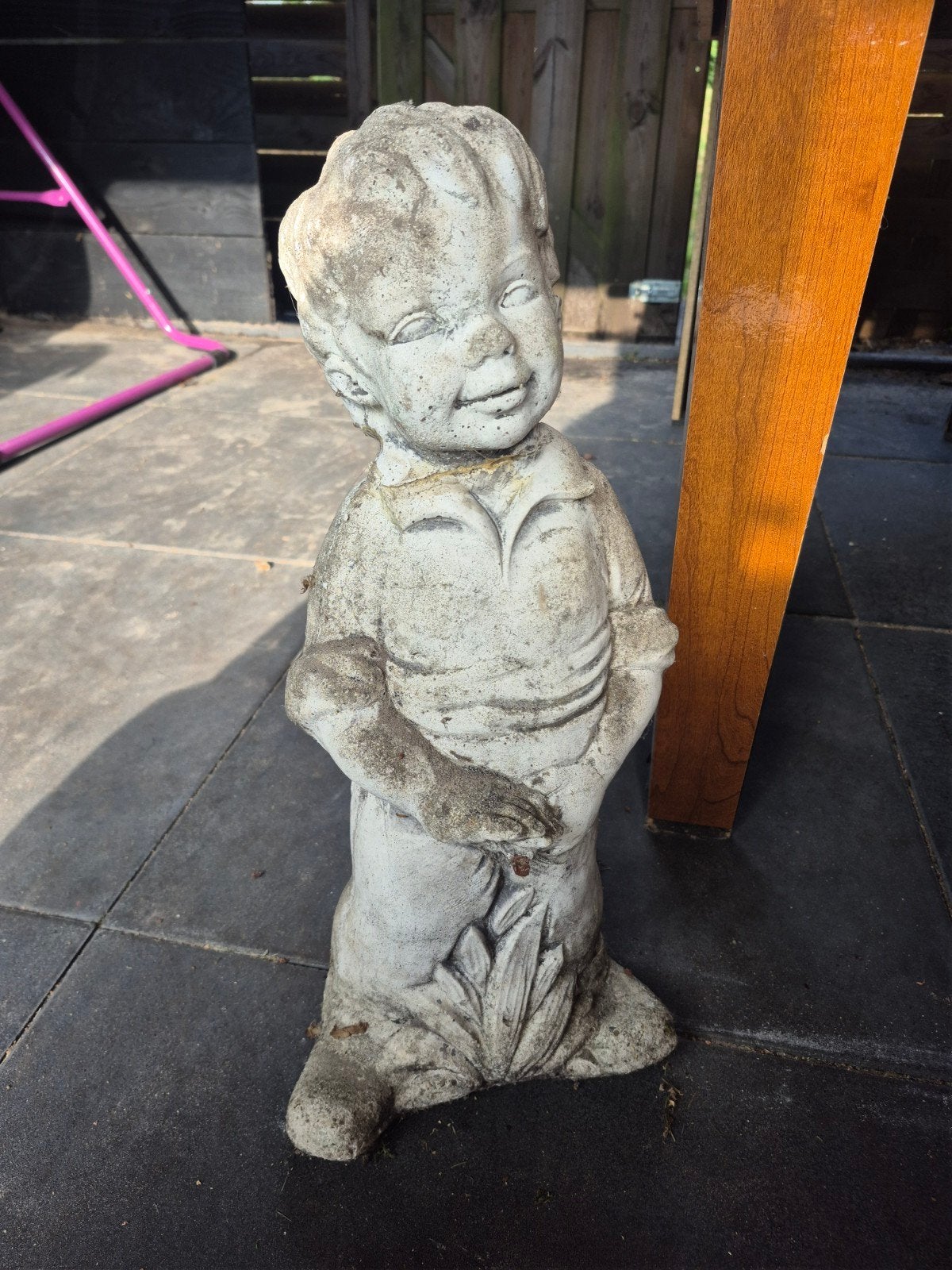 Manneke Pis Betonbeeld - Hoofd geplakt, wateraansluiting, Ophalen of Verzenden, Gebruikt
