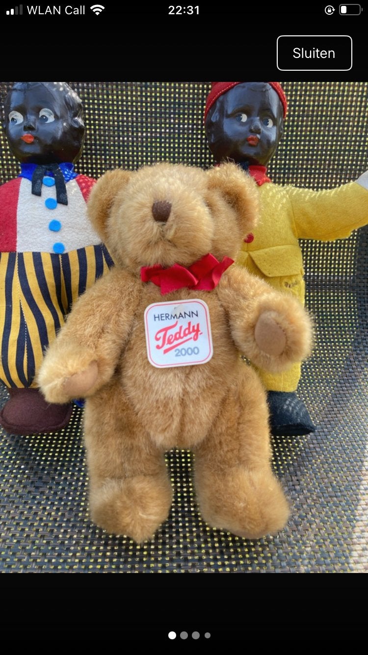 Hermann teddy beer nieuw, Ophalen of Verzenden, Zo goed als nieuw, Stoffen beer, Overige merken